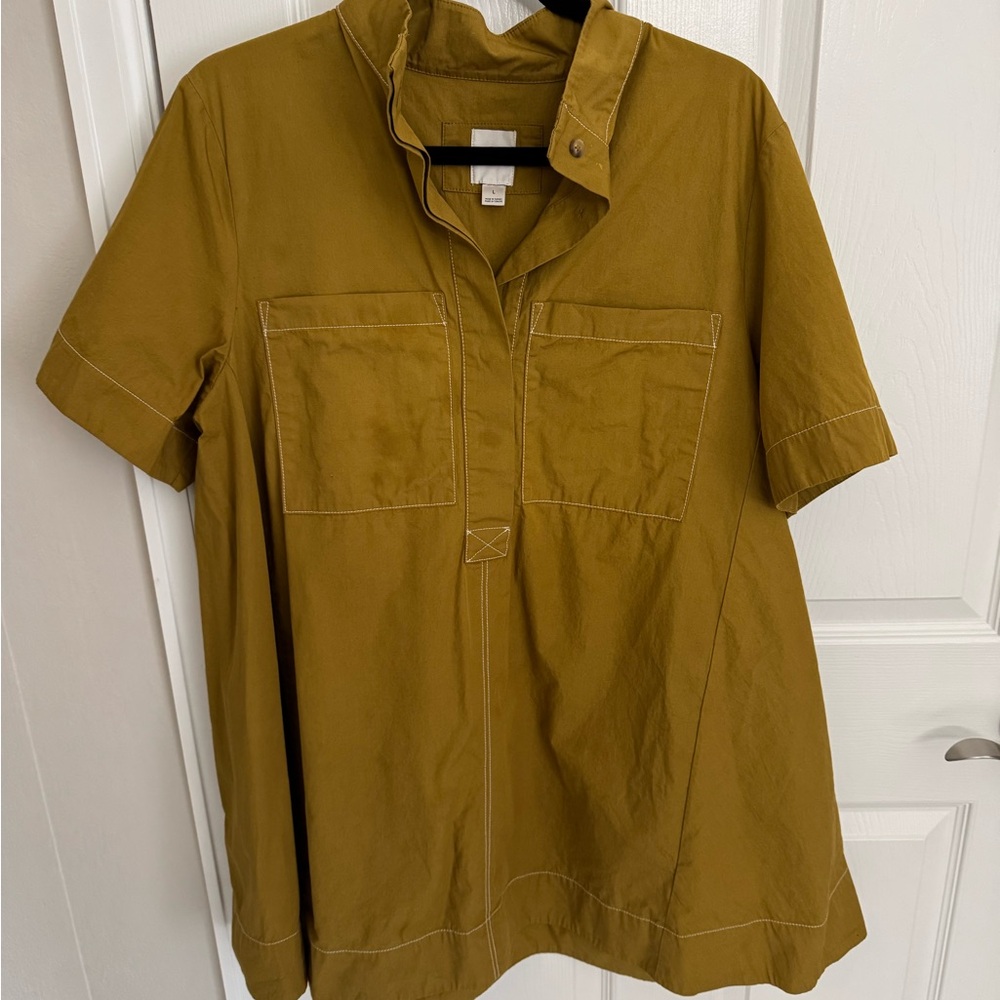 Maeve Mustard Yellow Mini Dress